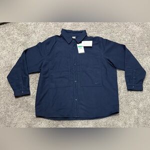 Nike Life Long Sleeve Chamois Field Shirt Navy Blue FB7742-478‎ Mens Size XL